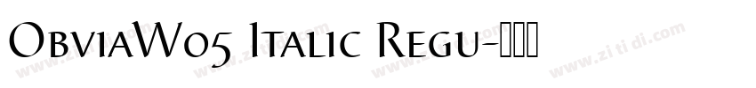ObviaW05 Italic Regu字体转换